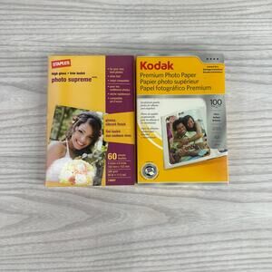 Staples & Kodak Premium Photo Paper Glossy 8.5x11 160 Sheets Office Supply